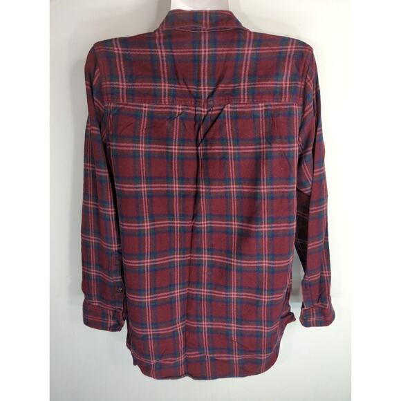 Madewell Womens Plaid Cotton Long Sleeve Button Down Shirts Red Blue Size Medium - Picture 4 of 7